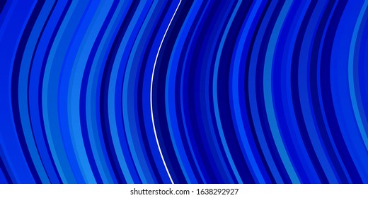 Light BLUE vector texture with curves. Colorful illustration with curved lines. Smart design for your promotions.