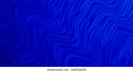 Light BLUE vector texture with curves. Illustration in abstract style with gradient curved.  Template for your UI design.