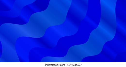 Light BLUE vector texture with curves. Illustration in abstract style with gradient curved.  Pattern for websites, landing pages.
