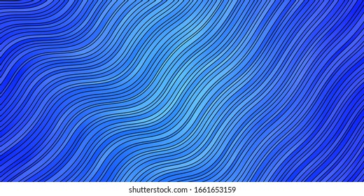 Light BLUE vector texture with curves. Brand new colorful illustration with bent lines. Template for your UI design.