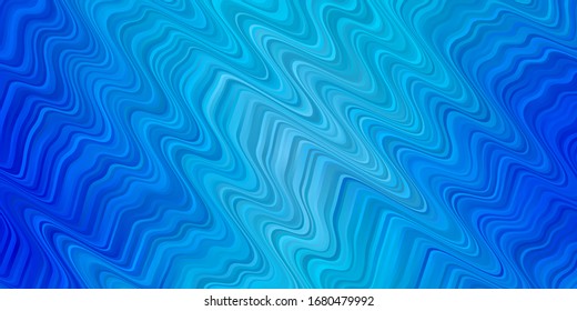 Light BLUE vector texture with curves. Colorful illustration, which consists of curves. Pattern for commercials, ads.