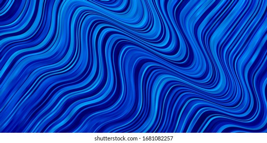 Light BLUE vector texture with curves. Colorful illustration in abstract style with bent lines. Pattern for ads, commercials.