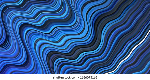 Light BLUE vector texture with curves. Bright illustration with gradient circular arcs. Smart design for your promotions.