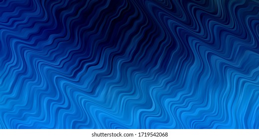 Light BLUE vector texture with curves. Abstract illustration with bandy gradient lines. Best design for your ad, poster, banner.