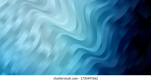 Light BLUE vector texture with curves. Brand new colorful illustration with bent lines. Design for your business promotion.