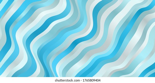 Light BLUE vector texture with curves. Colorful illustration in abstract style with bent lines. Template for cellphones.