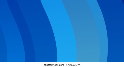 Light BLUE vector texture with curves. Colorful illustration in abstract style with bent lines. Pattern for busines booklets, leaflets