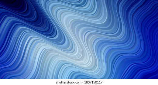 Textura vectorial AZUL ligera con curvas. Ilustración en estilo abstracto con degradado curvo.  Mejor diseño para tu anuncio, afiche, banner.