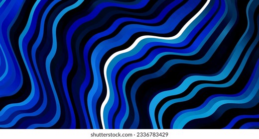 Light BLUE vector texture with curves. Bright sample with colorful bent lines, shapes. Template for cellphones.
