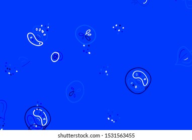 Light BLUE vector texture with delicious snacks. Abstract background with colorful Fast Food illustrations. Doodle design for your business advert of cafes.