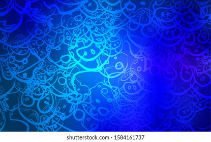 Light BLUE vector texture with delicious snacks. Decorative shining illustration with food on abstract template. Template for meal cooking in kitchen.