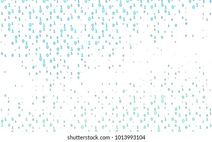Light BLUE vector texture with Digit characters. Colored mathematic signs with gradient on white background. The pattern can be used for school, grammar websites.