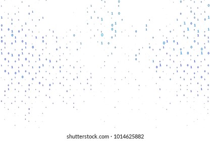 Light BLUE vector texture with Digit characters. Modern geometrical illustration with numerals. Template can be used as a background for ads of typography.