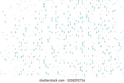 Light BLUE vector texture with Digit characters. Colored mathematic signs with gradient on white background. The pattern can be used as ads, poster, banner for books.