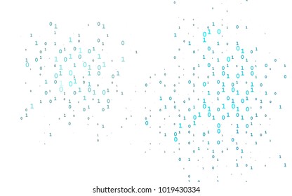 Light BLUE vector texture with Digit characters. Illustration with Numeral symbols on abstract template. The pattern can be used for school, grammar websites.