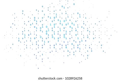 Light BLUE vector texture with Digit characters. Shining colorful illustration with isolated Digit signs. The pattern can be used for ad, booklets, leaflets of education.