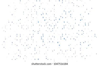 Light BLUE vector texture with Digit characters. Colored mathematic signs with gradient on white background. The pattern can be used as ads, poster, banner for books.