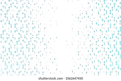Light BLUE vector texture with Digit characters. Blurred design in simple style with collection of numerals. Best design for your ad, poster, banner of math college.