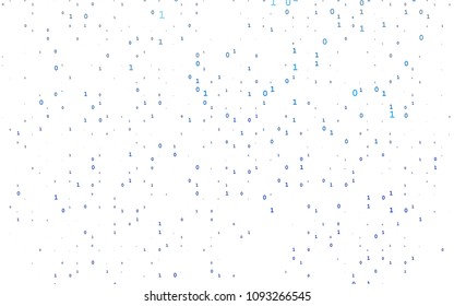 Light BLUE vector texture with Digit characters. Colored mathematic signs with gradient on white background. The pattern can be used for school, grammar websites.