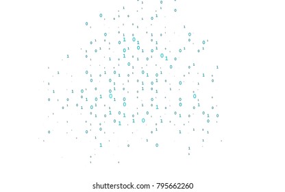Light BLUE vector texture with Digit characters. Modern geometrical illustration with numerals. Best design for your ad, poster, banner of math college.