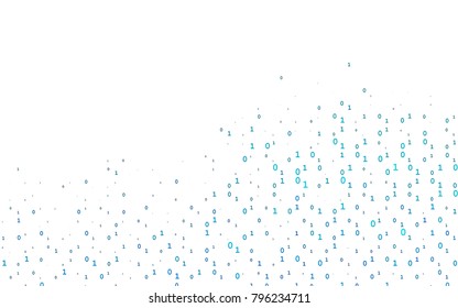 Light BLUE vector texture with Digit characters. Blurred design in simple style with collection of numerals. The pattern can be used for school, grammar websites.