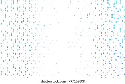 Light BLUE vector texture with Digit characters. Blurred design in simple style with collection of numerals. Smart design for your business advert of university.