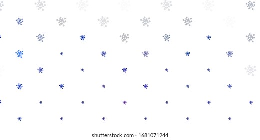 Light BLUE vector texture with disease symbols. Colorful abstract illustration with gradient medical shapes. Simple design against epidemic information.