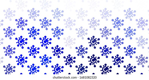 Light BLUE vector texture with disease symbols. Colorful  gradient illness symbols in simple abstract style. Wallpaper for health protection.