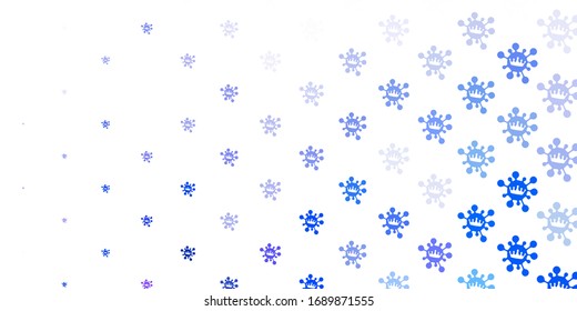 Textura vectorial azul claro con símbolos de enfermedad. Coloridos símbolos de enfermedades degradadas en un estilo simple y abstracto. Fondo de escritorio para la protección de la salud.