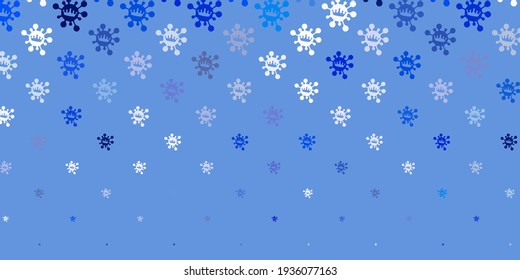 Light blue vector texture with disease symbols. Colorful  gradient illness symbols in simple abstract style. Simple drawing against danger fever.