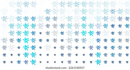 Light BLUE vector texture with disease symbols. Colorful  gradient illness symbols in simple abstract style. Simple drawing against danger fever.