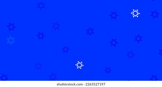 Light blue vector texture with disease symbols. Abstract illustration with biological gradient shapes. Design for biohazard warning.