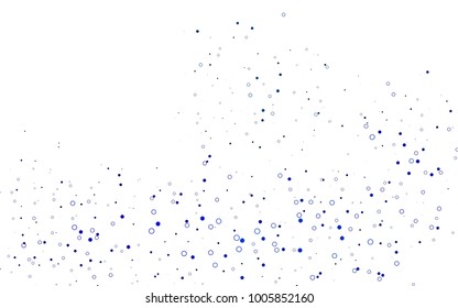Light BLUE vector  texture with disks. Blurred bubbles on abstract background with colorful gradient. The pattern can be used for aqua ad, booklets.