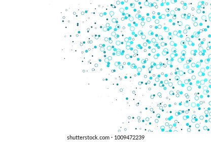 Light BLUE vector  texture with disks. Beautiful colored illustration with blurred circles in nature style. The pattern can be used for aqua ad, booklets.