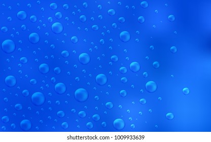 Light BLUE vector texture with disks. Blurred bubbles on abstract background with colorful gradient. Completely new template for your brand book.