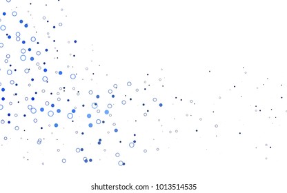 Light BLUE vector  texture with disks. Blurred decorative design in abstract style with bubbles. Pattern can be used as texture of water, rain drops.