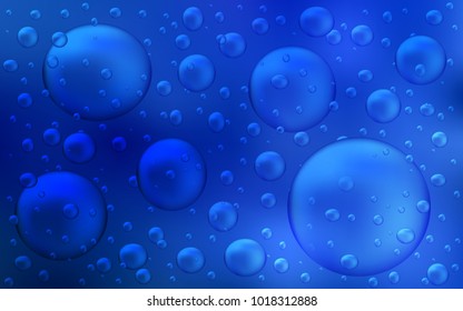 Light BLUE vector texture with disks. Blurred bubbles on abstract background with colorful gradient. The pattern can be used for ads, leaflets of liquid.