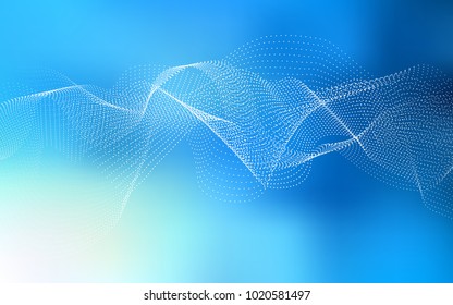 Light BLUE vector texture with disks. Blurred bubbles on abstract background with colorful gradient. Completely new template for your brand book.