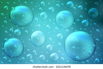 Light BLUE vector texture with disks. Blurred decorative design in abstract style with bubbles. Pattern can be used as texture of water, rain drops.