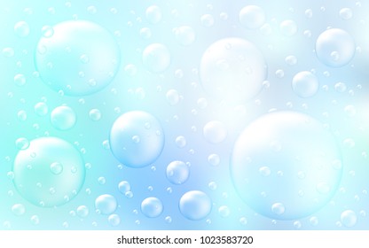 Light BLUE vector texture with disks. Blurred decorative design in abstract style with bubbles. Completely new template for your brand book.