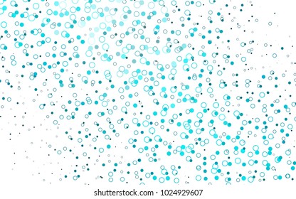 Light BLUE vector  texture with disks. Modern abstract illustration with colorful water drops. Completely new template for your brand book.
