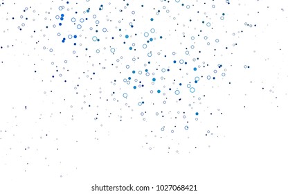 Light BLUE vector  texture with disks. Modern abstract illustration with colorful water drops. The pattern can be used for beautiful websites.