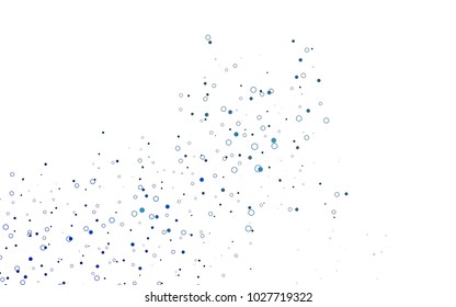 Light BLUE vector  texture with disks. Illustration with set of shining colorful abstract circles. The pattern can be used for beautiful websites.