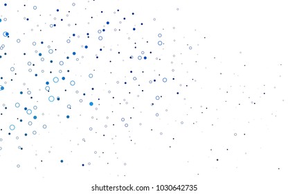 Light BLUE vector  texture with disks. Illustration with set of shining colorful abstract circles. The pattern can be used for aqua ad, booklets.