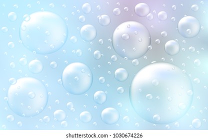 Light BLUE vector texture with disks. Modern abstract illustration with colorful water drops. Pattern can be used as texture of water, rain drops.