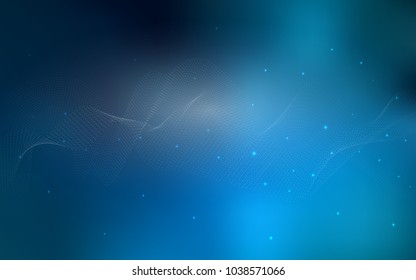 Light BLUE vector texture with disks. Glitter abstract illustration with blurred drops of rain. New design for ad, poster, banner of your website.