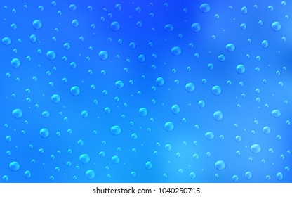 Light BLUE vector texture with disks. Beautiful colored illustration with blurred circles in nature style. The pattern can be used for aqua ad, booklets.