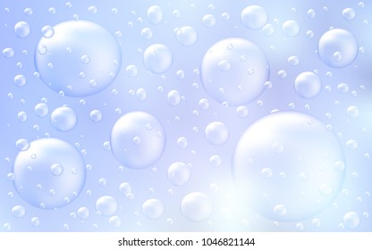 Light BLUE vector texture with disks. Blurred decorative design in abstract style with bubbles. The pattern can be used for aqua ad, booklets.
