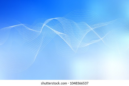 Light BLUE vector texture with disks. Blurred decorative design in abstract style with bubbles. Pattern can be used as texture of water, rain drops.