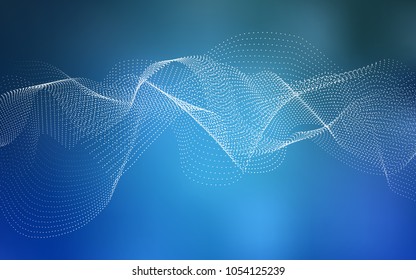 Light BLUE vector texture with disks. Beautiful colored illustration with blurred circles in nature style. The pattern can be used for ads, leaflets of liquid.